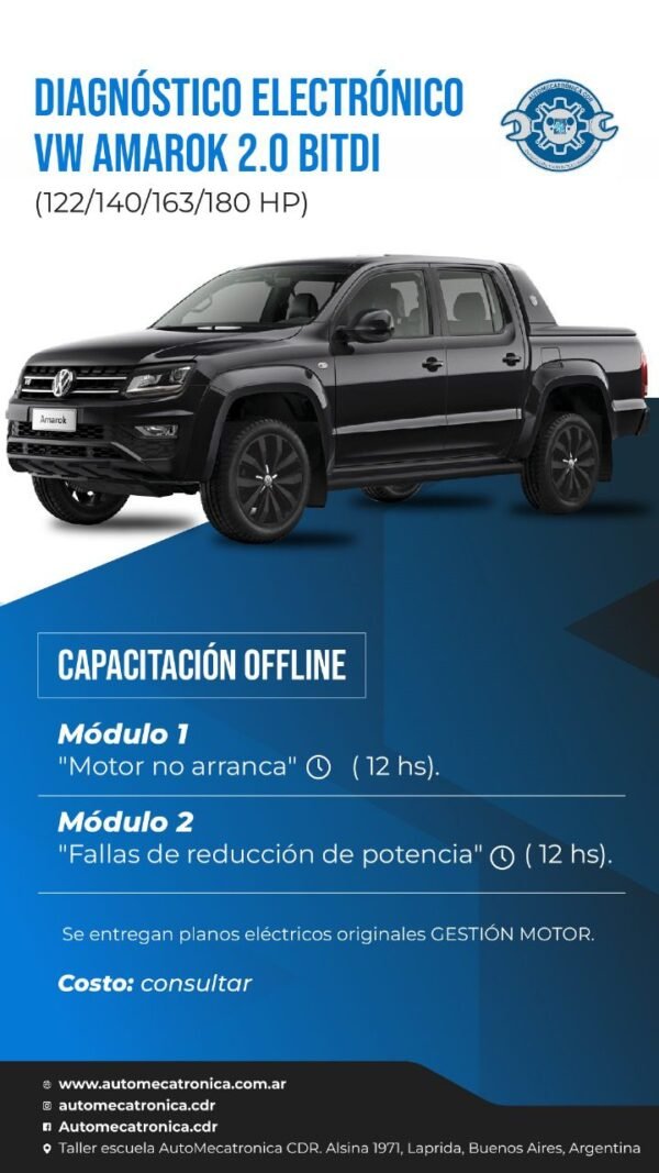 DIAGNÓSTICO ELECTRÓNICO VW AMAROK 2.0 BITDI